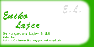 eniko lajer business card